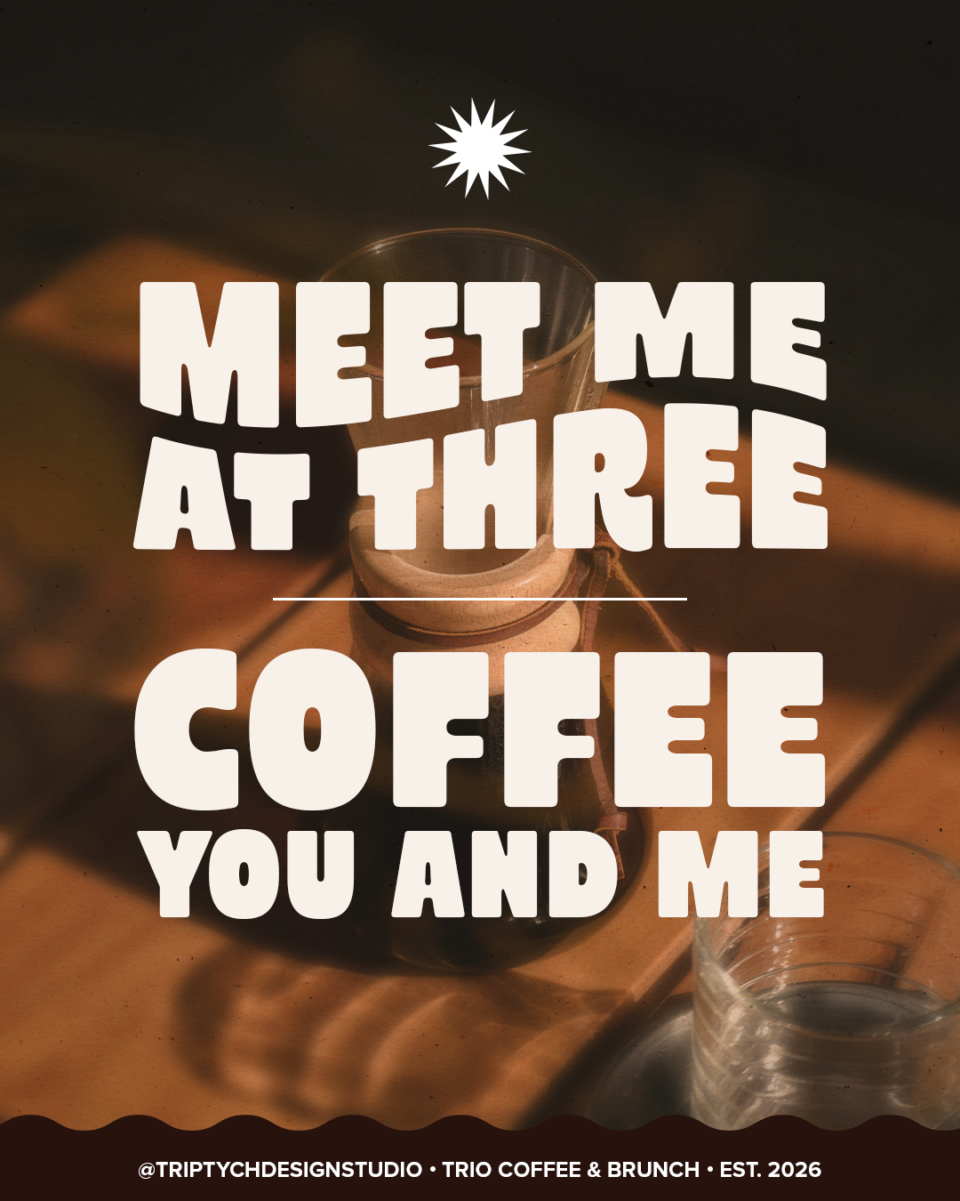 Trio Coffee & Brunch — coffee date campaign ad